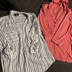 Lot of two shirts quarter sleeves